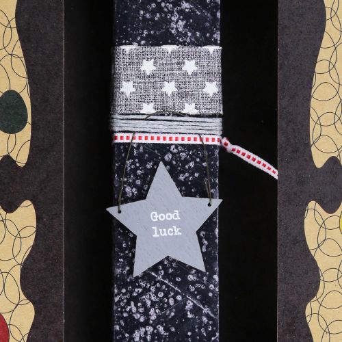 Λαμπάδα 20 Αστεράκι γκρι - Γκρι