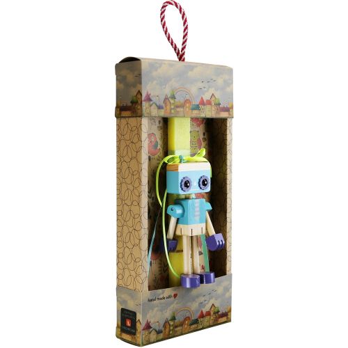 Easter Candle Wooden robot
