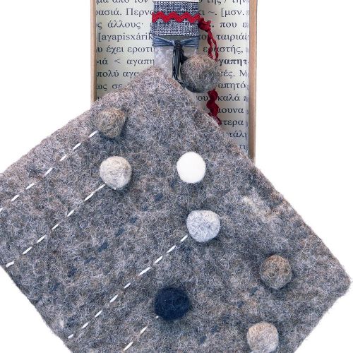 Λαμπάδα Τσαντάκι φελτ - Κρεμ