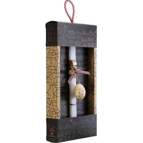 Easter Candle wooden egg-Daisies