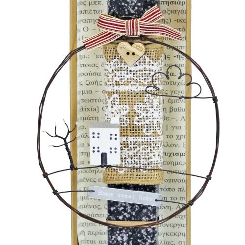 Easter Candle rusty wire wreath-House 