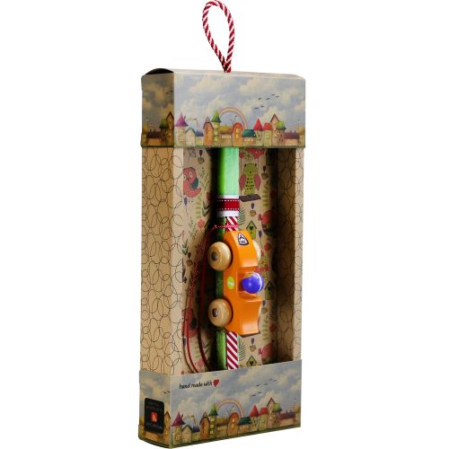 Easter Candle Wooden car with  driver