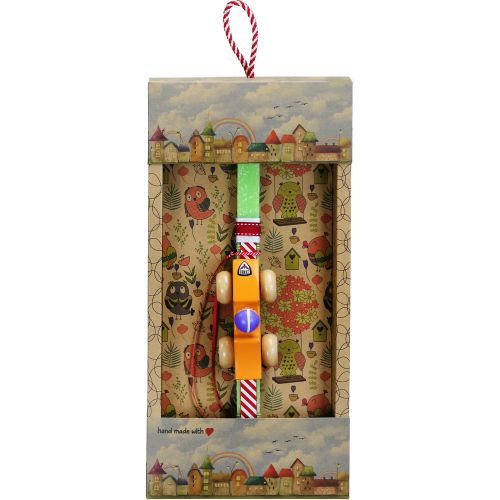 Easter Candle Wooden car with  driver