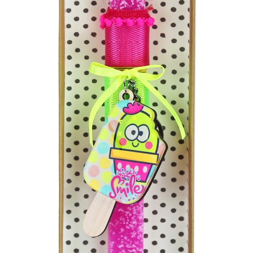 Λαμπάδα μπρελόκ Παγωτό - Κάκτος