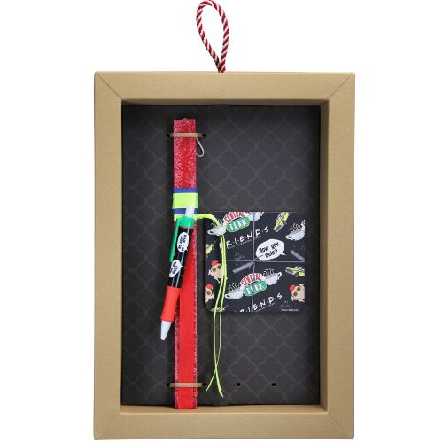 Λαμπάδα Friends - Στυλό & Σουβέρ - Black