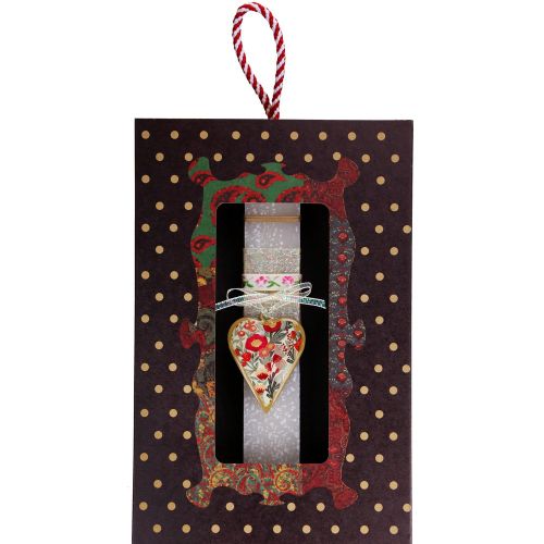 Λαμπάδα Καρδιά φλοράλ μικρή - μπεζ