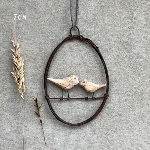 Rusty wire egg-Pair of birds