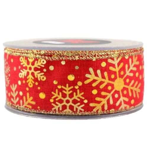 Κορδέλα 9μ. METALLIC FLAKES 43χιλ. - Κόκκινη