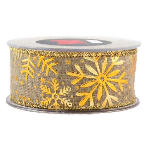 Κορδέλα 9μ. METALLIC FLAKES 43χιλ. - Χρυσή