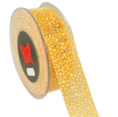Κορδέλα JUDE PUFF UP POLKA DOTS  30χιλ.Χ9μ. κίτρινη