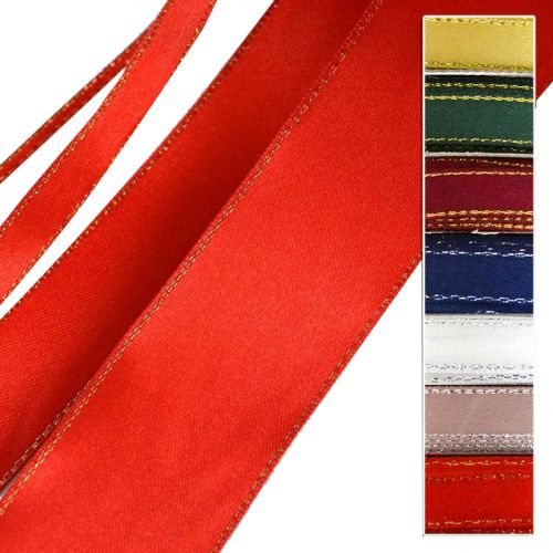 Κορδέλα 23μ. Σατέν METALIC FINISH 10χιλ. - κόκκινη