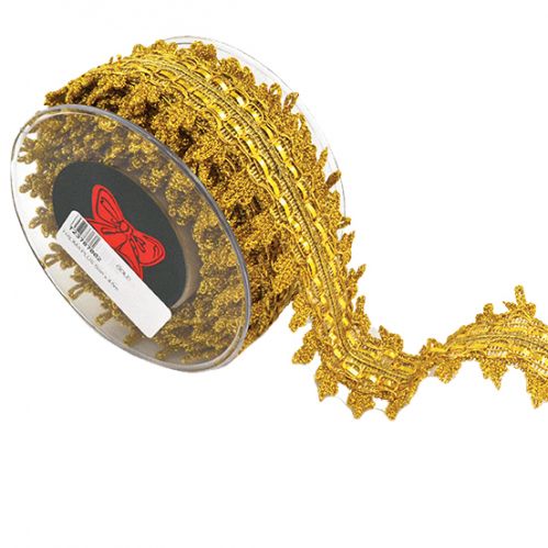 Κορδέλα 4,5μ. HALIMA PLUS 5εκ. - Χρυσή