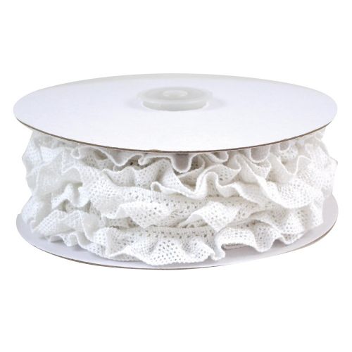 Κορδέλα 9μ. ELASTIC LACE RIBBON 20χιλ. - Λευκό