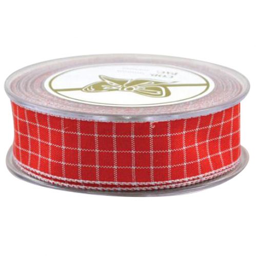 Κορδέλα 9μ. GRAPH CHECK 25χ. - Κόκκινη