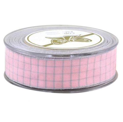 Κορδέλα 9μ. GRAPH CHECK 25χ. - Ροζ