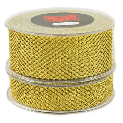 Κορδέλα 18μ. INFERNO HIVE 2,3εκ. - Χρυσή
