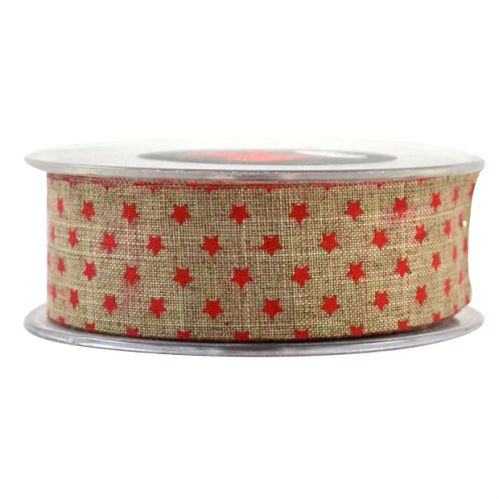 Κορδέλα 18μ. LIBERTAD BETHLEHEM 23χιλ. - φυσικό/κόκκινο