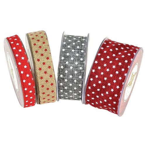 Κορδέλα 18μ. LIBERTAD BETHLEHEM 23χιλ. - φυσικό/κόκκινο