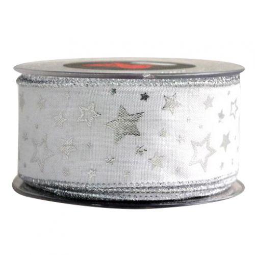 Κορδέλα 9μ. LIMBERTAD STARSHINE 50χιλ. - λευκή