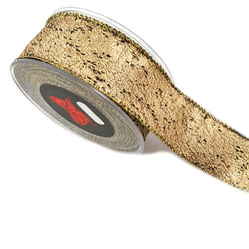 Κορδέλα 9μ. CARMENTA 4.3εκ. - Χρυσή-Μαύρη