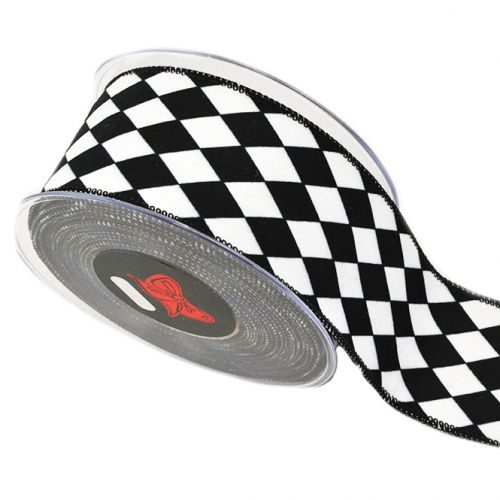 Κορδέλα 9μ. HOLLAND RAVEL 6.7εκ. - Μαύρη-Λευκό