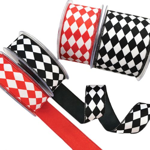 Κορδέλα 9μ. HOLLAND RAVEL 6.7εκ. - Μαύρη-Λευκό