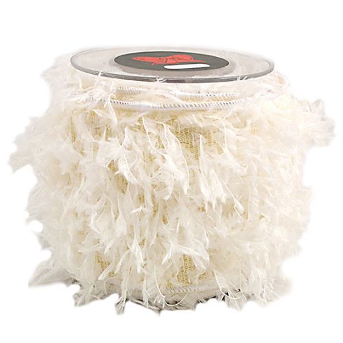 Κορδέλα 4,5μ. FEATHER FUR 100χιλ. - Λευκό