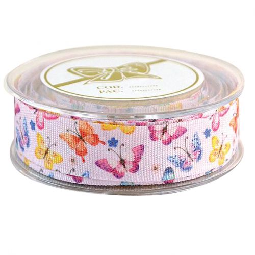 Κορδέλα 9μ. Πεταλούδες 38χ. - Ροζ