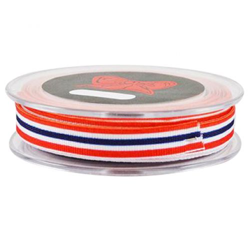 Κορδέλα 9μ. Ρίγες 12χ. - Κόκκινο - Μπλε