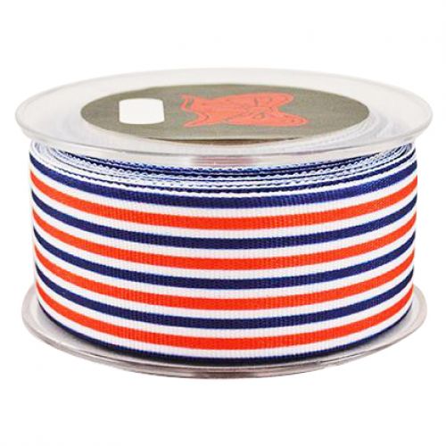 Κορδέλα 9μ. Ρίγες 38χ. - Κόκκινο - Μπλε