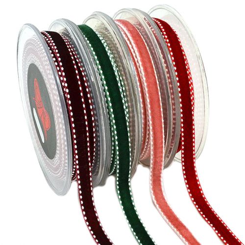 Κορδέλα 9μ. VELVET STICH SELVAGE 10χιλ.-ΣΚ ΡΟΖ