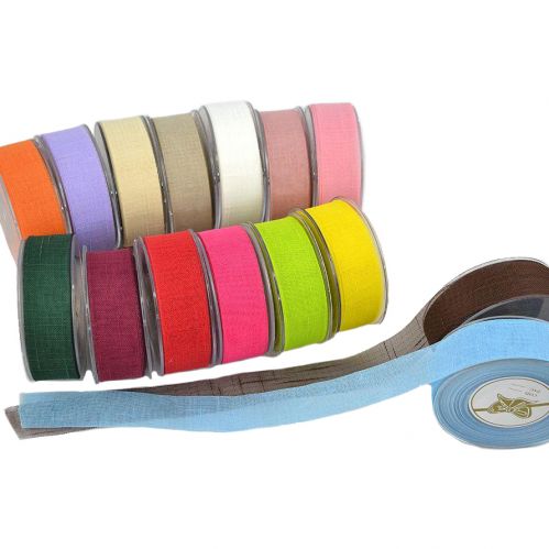 Κορδέλα 25μ. LINNEN RIBBON 38χιλ. - Πράσινο Ανοιχτό