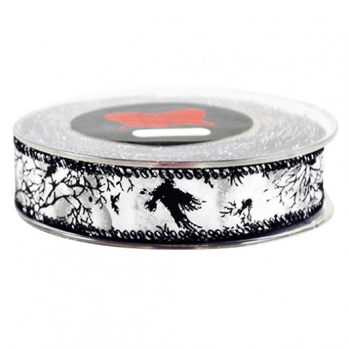 Κορδέλα 9μ. CROWS 23χιλ. - Μαύρο,Λευκό