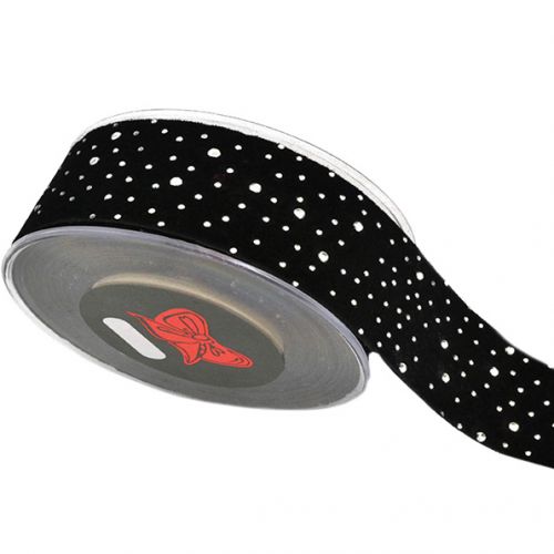 Κορδέλα 4,5μ. DIAMOND VELVET 4.3εκ. - Μαύρη