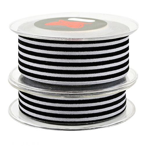 Κορδέλα 9μ. ORLANDO 23χιλ.-ΓΚΡΙ-ΜΑΥΡΟ