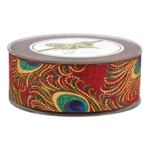 Κορδέλα 9μ. PEACOCK  23χιλ.-ΚΟΚΚΙΝΟ