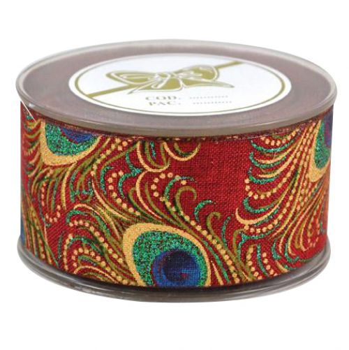 Κορδέλα 9μ. PEACOCK  43χιλ.-ΚΟΚΚΙΝΟ