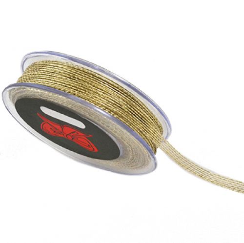 Κορδέλα 18μ. METALIC COLOR 6mm - Χρυσή