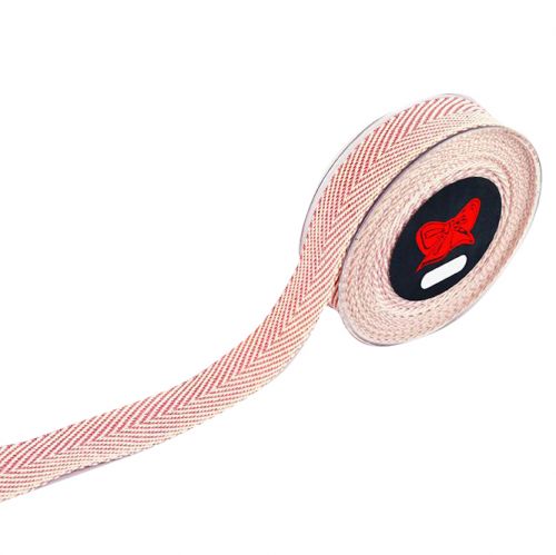 Κορδέλα 9μ. FISHBONE TWO TONES 25χιλ. - Σάπιο μήλο