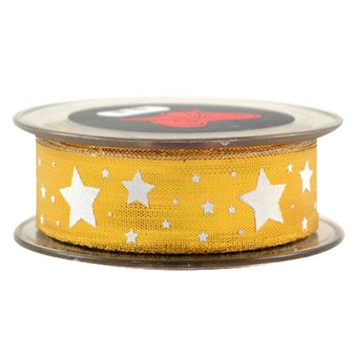 Κορδέλα 9μ. GLOSS LITTLE STAR 23χιλ.-ΧΡΥΣΟ-ΛΕΥΚΟ