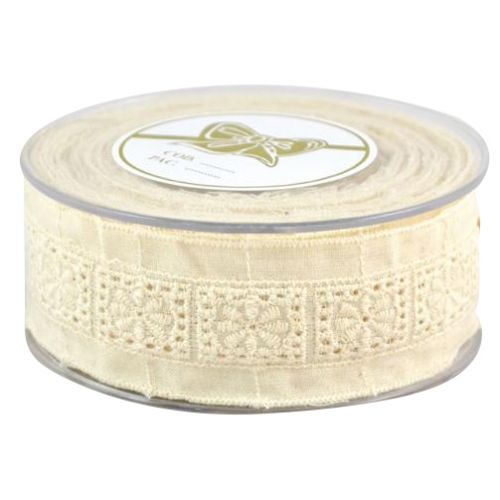 Κορδέλα 6,5μ. KNITTED LACE 40χιλ. - Ιβουάρ