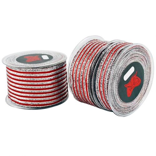 Κορδέλα 9μ. RIGOLETTO 43χιλ.-ΚΟΚΚΙΝΟ-ΑΣΗΜΙ