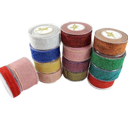 Κορδέλα 9μ. SPARKLE LUREX 2,3εκ. - Ασημί