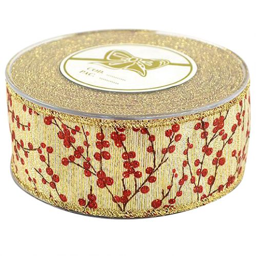 Κορδέλα 9μ. METALLIC MISTLETOE 43χιλ.-ΧΡΥΣΟ