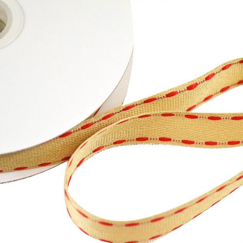 Κορδέλα FESTIVO 15χιλ.X18μ. Μπεζ-κόκκινο