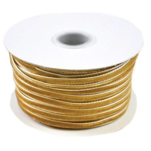Κορδέλα 18μ. VELVET 3χιλ. - Χρυσή