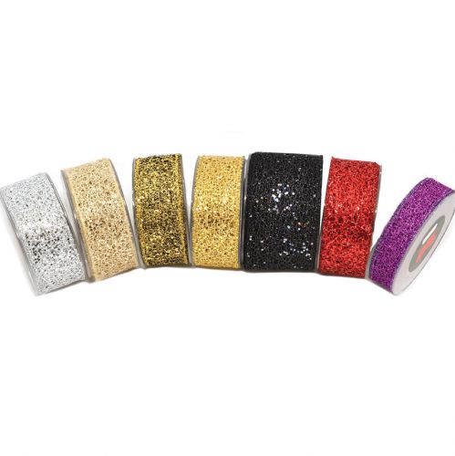 Κορδέλα 9μ. CRYSTAL NET 2,3εκ. - Ασημί