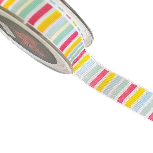 Κορδέλα GRO COLORFULL STRIPES  23χιλ.X9μ. πολύχρωμη