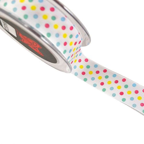 Κορδέλα GRO COLORFULL DOTS 23χιλ.X9μ. πολύχρωμη