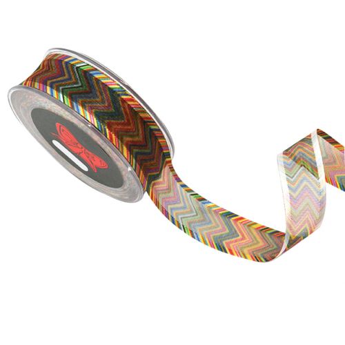 Κορδέλα 23μ. Οργάντζα DIZZI 25χ. - Πολύχρωμη